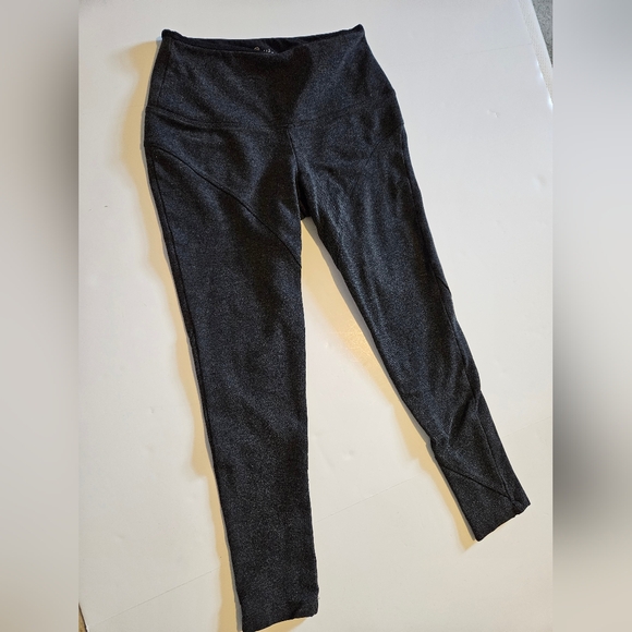 Lysse twill knit ponte seamed legging tummy control waistband dark gray small - Picture 9 of 12